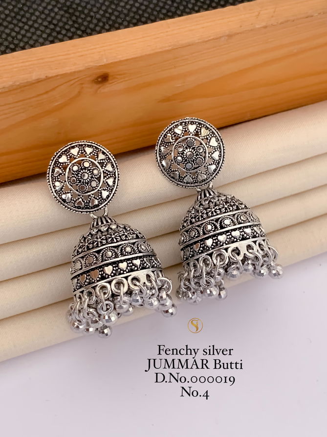 3 Fancy Navratri Special Silver Earrings Wholesale Shop In Surat
